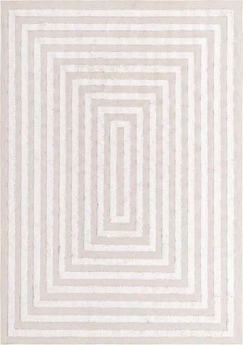 Vista 24 de Unique Loom Casa Collection Toluca - Alfombra rectangular de 2 pies 3 x 3 pies, color beige y marfil