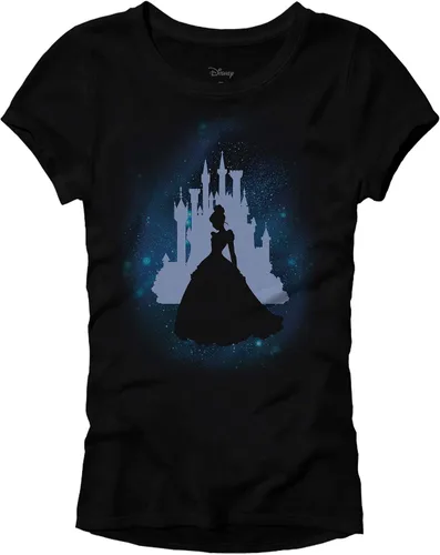 Vista 3 de Disney Cinderella Star Silhouette Castle Womens Juniors T-Shirt