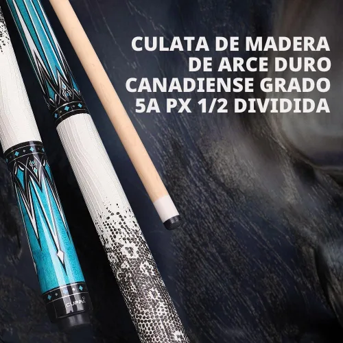 Vista 2 de CUPPA Pool Sticks for Adults 58 inch Professional Pool Cue 12.5mm Tip