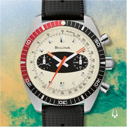 Vista 6 de Bulova Archive Series - Correa de cronógrafo para tabla de surf para hombre
