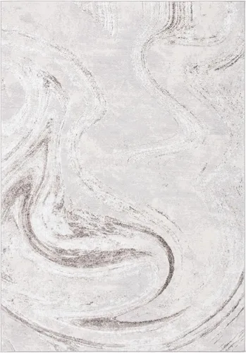 Vista 29 de SAFAVIEH Orchard Collection - Alfombra decorativa de 4 pies 5 pulgadas x 6 pies 5 pulgadas, gris y azul, diseño abstracto moderno, no desprende