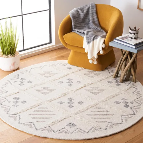 Vista 11 de SAFAVIEH Casablanca Collection - Alfombra de pasillo, 2 pies 3 pulgadas x 9 pies, marfil y negro, hecha a mano, de lana rústica tribal marroquí