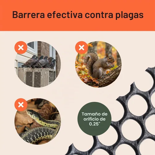 Vista 6 de MaPorch - Cercas de alambre de plástico para pollo, bloqueador debajo de la Negro