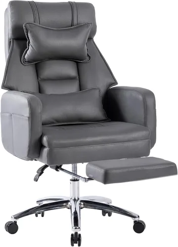 Vista 5 de Silla ejecutiva de oficina, silla de oficina para juegos de computadora, respaldo alto, silla de escritorio ajustable para el hogar, silla giratoria