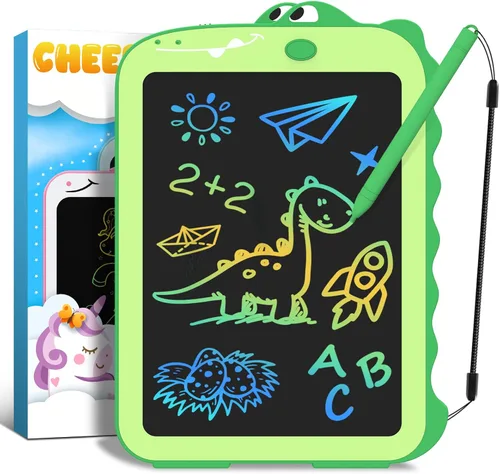 Vista 12 de CHEERFUN Tableta de escritura LCD para niños: tablero educativo de dibujo de garabatos de aprendizaje, juguetes de dinosaurio para niños pequeños