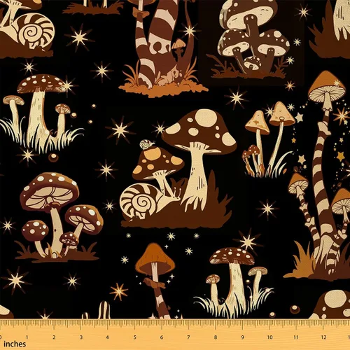 Vista 8 de Tela decorativa de setas lindas de Feelyou por el patio, tela de tapicería de setas de dibujos animados para sillas, tela decorativa impermeable al