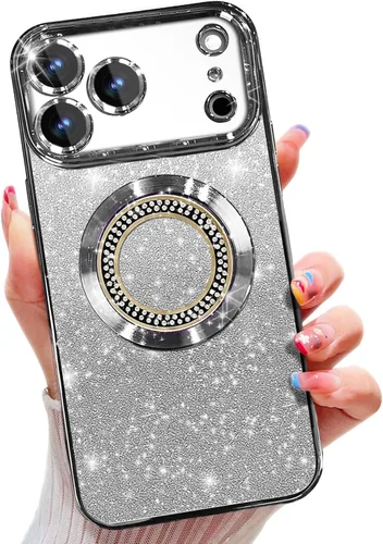 Vista 51 de Misscase Funda magnética con purpurina para iPhone 11 compatible con MagSafe, protección completa, delgada, a prueba de golpes, antiarañazos