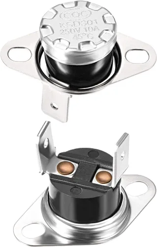 Vista 33 de uxcell KSD301 Termostato 104.0 °F/104°F 10A N.C Ajustar interruptor de temperatura de disco rápido para microondas, horno, cafetera 2 piezas