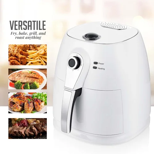 Vista 9 de OVENTE Freidora de aire compacta, olla caliente eléctrica de 3.2 cuartos de galón con potencia de 1400 W, temperatura ajustable, apagado automático