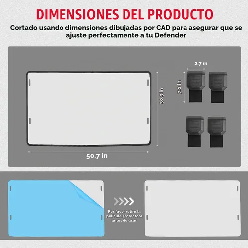 Vista 6 de KEMIMOTO Parabrisas delantero compatible con Can-Am Defender HD5/8/10