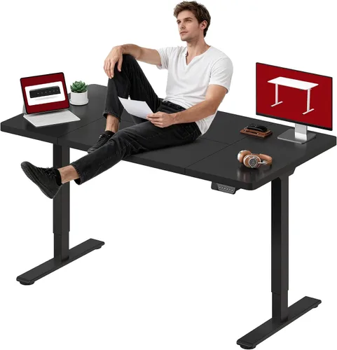 Vista 19 de SANODESK - Escritorio de pie móvil de una pieza con resorte de gas de 32 x 20 pulgadas