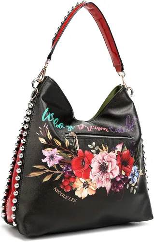 Vista 4 de Nicole Lee Bolso de hombro bohemio negro