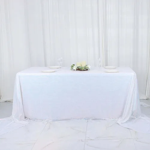 Vista 39 de Efavormart - Mantel redondo de lentejuelas brillantes de 120 pulgadas para banquetes de boda, fiesta, decoración del hogar