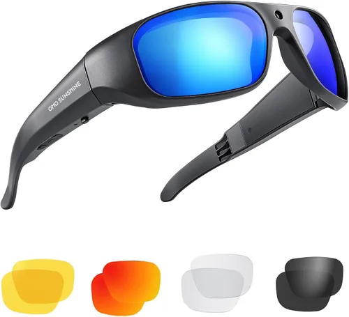Vista 9 de OhO sunshine 4K UHD Camera Sunglasses, Record-While-Charging, Water Resistant, UV Protection Lenses, Unisex