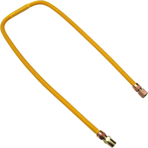 Vista 4 de LASCO línea de conexión flexible para secadoras a gas, 12 pulgadas de largo, 3/8 de pulgada de diámetro, ajustes de 1/2 pulgada, 10-1223