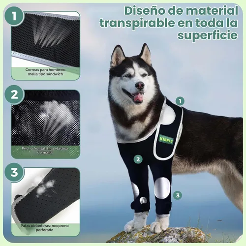 Vista 2 de Codera para perro, pierna delantera, hombro y codo, talla L