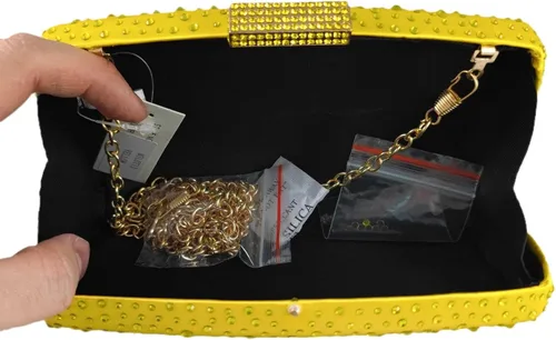 Vista 8 de Boutique De FGG Bolsos de noche para mujer, bolsos de mano de cristal para fiesta de boda, bolsos de diamantes de imitación para novia
