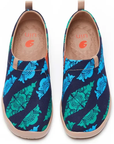 Vista 88 de UIN Zapatos de viaje para caminar para hombre, sin cordones, de lona, informales, ligeros, cómodos y modernos, diseño de perritos felices Ahhhhh