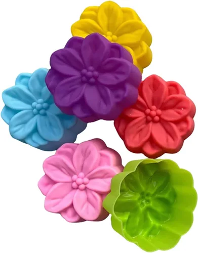 Vista 17 de 36 PCS Moldes para Hornear en Forma de Flor de Silicona Grado Alimenticio Antiadherente Mini Bandejas para Cupcakes, Pudines, Chocolates