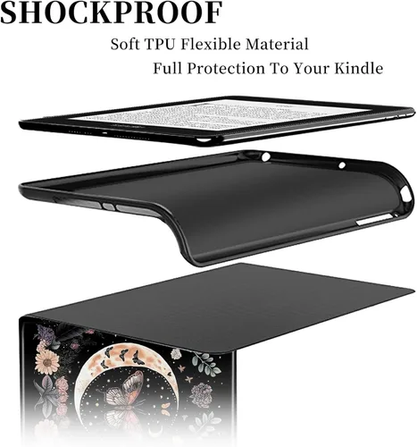 Vista 7 de BVDIKMI Funda para Kindle de 6 pulgadas (versión 11ª generación 2022), funda delgada de piel sintética con encendido y apagado automático