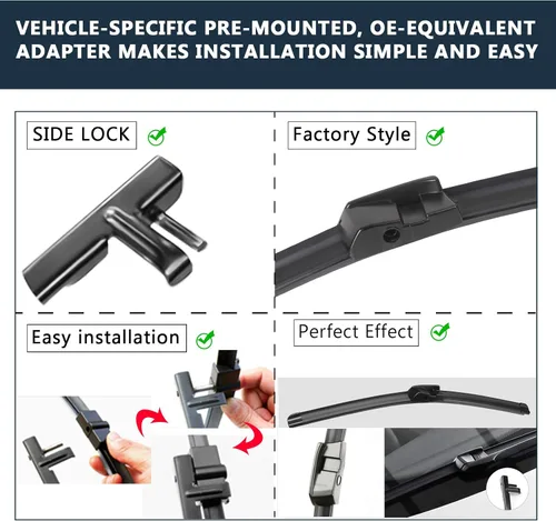 Vista 2 de Juego de escobillas para parabrisas OEM de repuesto para BMW 5 7 Series F01 F02 F04 F07 F10 M5 2010-2016 Escobillas de alto rendimiento