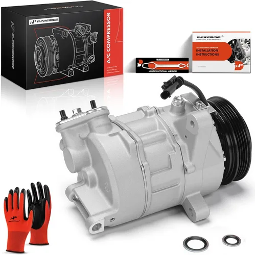 Vista 10 de A-Premium Compresor de aire acondicionado de CA con embrague compatible con Chevrolet Silverado 1500 2016-2018 y GMC Sierra 1500 2016-2018, 5.3L