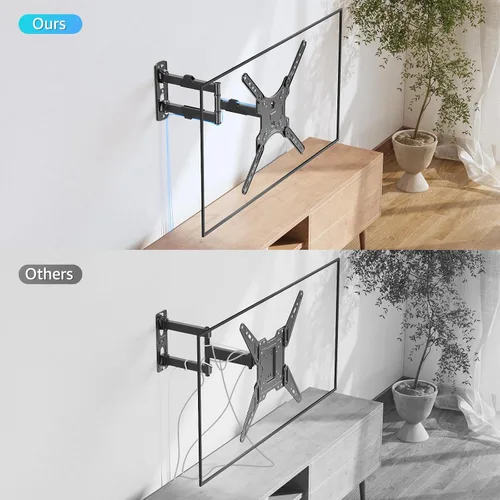Vista 8 de MOUNTUP Soportes de pared para TV para la mayoría de televisores de 26 a 60 pulgadas, soporte de TV de movimiento completo con giro y extensión