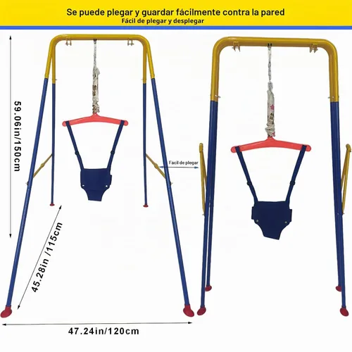 Vista 3 de Juego de puente para bebé con estante colgante ajustable para niños pequeños juguetes para bebé (azul2#)