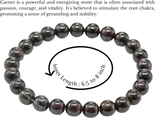 Vista 91 de Amazing Gemstone Pulsera de cristal para mujeres y hombres, pulsera de cristal curativo de protección, pulsera elástica con cuentas de piedras