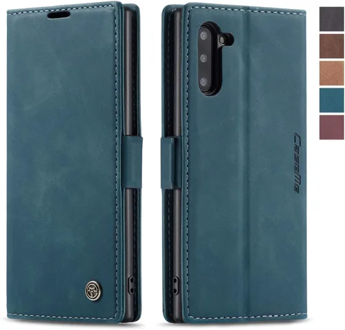 Vista 12 de Funda para Samsung Galaxy Note 10, funda tipo cartera para Galaxy Note 10, funda protectora de piel sintética con soporte magnético y ranuras