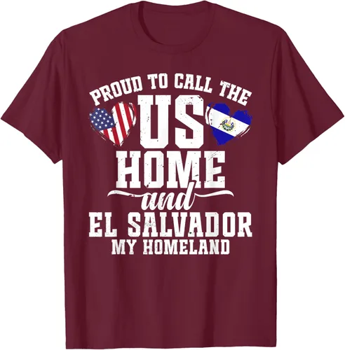 Vista 7 de Traje salvadoreño para hombre y mujer, camiseta de El Salvador con la bandera de Estados Unidos, Negro -, Pequeña