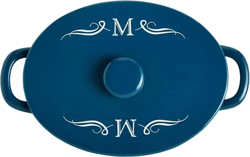 Vista 9 de Let's Make Memories Cazuela cuadrada personalizada de gres - Cualquier mensaje - Verde azulado Cualquier Mensaje - Teal