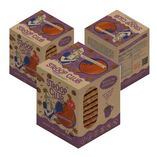 Vista 11 de Stroop Club Stroopwafel de Caramelo Orgánico Infusionado con Chai Indulgencia Vegana, a Base de Plantas y Aprobada por los Holandeses - 24
