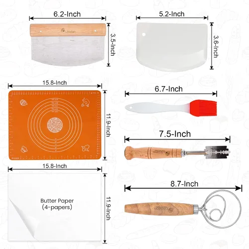 Vista 2 de Kit de herramientas para hacer pan de masa madre definitivo, kit de accesorios para cesta a prueba de pan, set de regalo