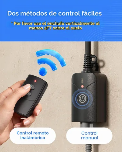 Vista 8 de HBN Control remoto inalámbrico para interiores y exteriores, salida de 3 clavijas, resistente a la intemperie, resistente a la intemperie, 15 A