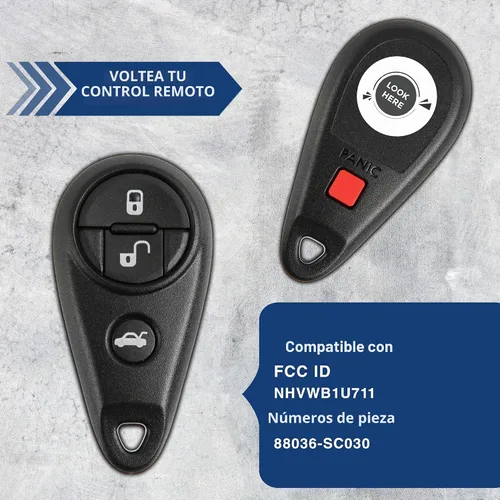 Vista 5 de KeylessOption Llavero de Reemplazo para 1999 2000 2001 2002 2003 2004 2005 2006 2007 2008 2009 2010 2011 Subaru Impreza Legacy WRX Outback One