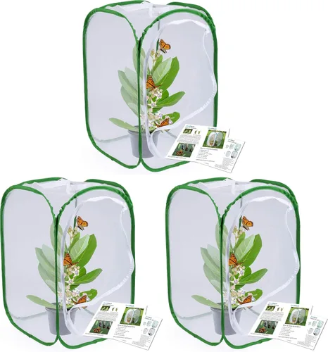 Vista 7 de Butterfly Habitat - Jaula para insectos de malla completa, pequeña, 12 x 12 x 12 pulgadas