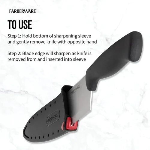 Vista 3 de Farberware 5158146 EdgeKeeper - Cuchillo utilitario, 4.5 pulgadas, color negro