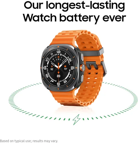 Vista 2 de Samsung Galaxy Watch Ultra (2025) - Reloj inteligente LTE de 1.850 in, carcasa de titanio, entrenamiento avanzado del sueño, entrenador de correr