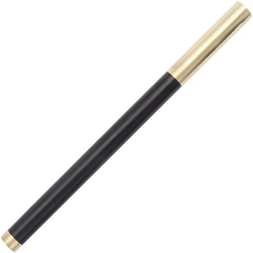 Vista 2 de Gullor Ingenuity - Bolígrafo de madera hecho a mano, tapa de latón, bolígrafo de tinta negra para oficina y negocios, color negro