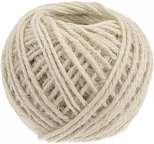 Vista 13 de uxcell Cuerda de yute natural de 0.039 in, 82 pies, 3 capas, cuerda de yute para manualidades y manualidades, para envolver adornos para decoración