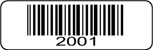 Vista 3 de 1000 etiquetas numeradas, 0001 a 1000 rollos de códigos de barras serie preimpresos, calcomanías secuenciales de código de barras de 1-1/2 x 1/2