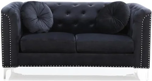 Vista 4 de Glory Furniture Sofá de dos plazas Pompano Velvet en negro