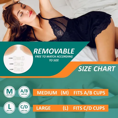 Vista 3 de Sicilica Sticky Strapless Bra for Women Reusable Adhesive Silicone Bra for Breast Lift, Invisible Push Up Backless Bra