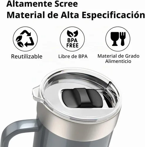 Vista 7 de Paquete de 2 tapas de repuesto para vasos YETI de 20 onzas, Lowball de 10 onzas y taza con popote de 25 onzas, cubierta de repuesto con interruptor