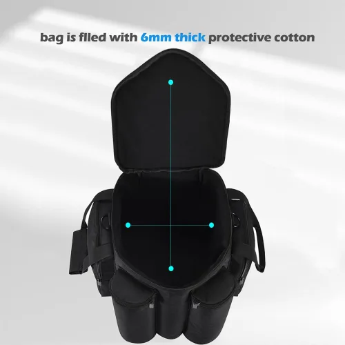 Vista 8 de Estuche de transporte Bolso portátil Estuche de viaje Compatible con Bose S1 Pro+ / S1 Pro Altavoz Bluetooth portátil y micrófono (Negro)