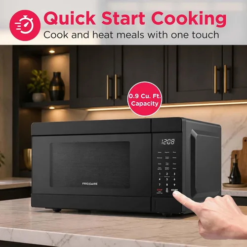 Vista 4 de FRIGIDAIRE Horno microondas de 0.9 pies cúbicos, negro