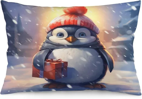 Vista 28 de Fundas de almohada de primavera con bonitos muñecos de nieve, fundas de almohada rústicas para vacaciones, funda de almohada tamaño Queen
