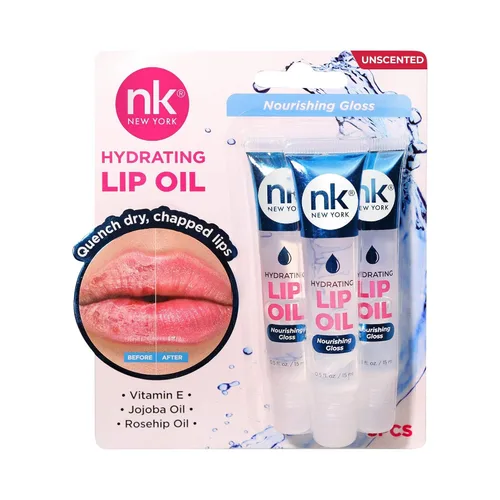 Vista 3 de Nicka K New York, Aceite hidratante para labios, rosa, brillo nutritivo MLTO04 Rosa