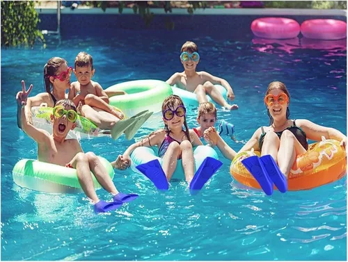 Vista 5 de Zapatos de rana de silicona, aletas cortas antideslizantes suaves para entrenamiento de natación, adecuados tanto para hombres como para mujeres